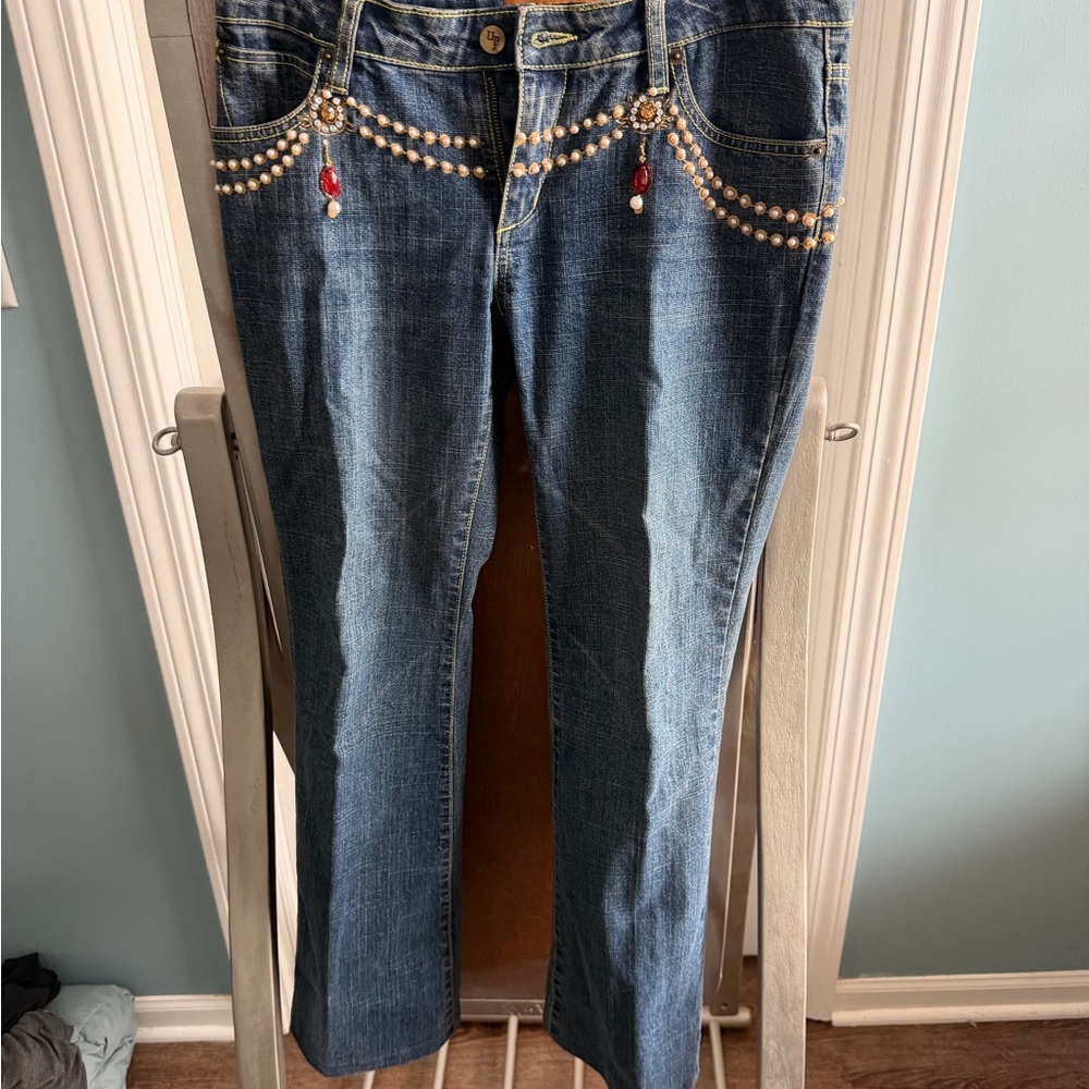 Embellished Blue Jeans